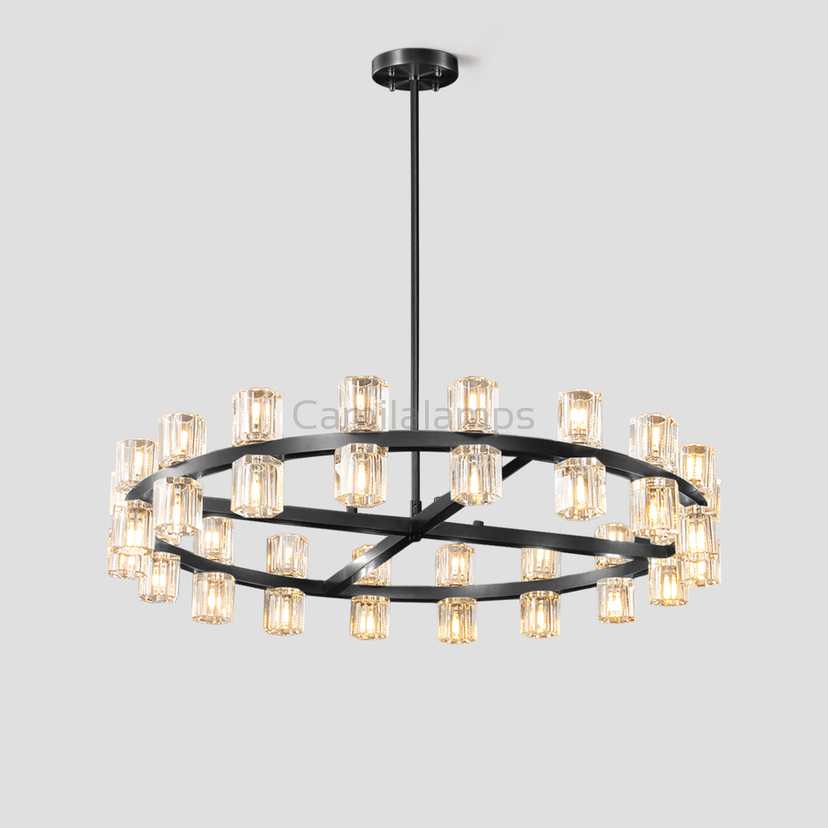 Arcachon Crystal Round Chandelier 36" - Camilalamps - CA - CH10236 - 2