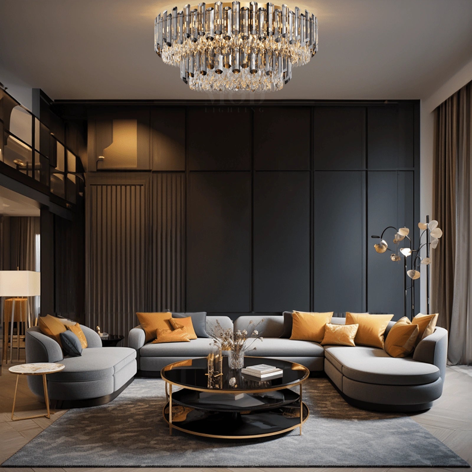 Arina Luxury Round Crystal Chandelier 31" - Camilalamps - MM - 1