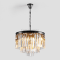 Falria Multi - Tier Clear/Smoke Crystal Round Chandelier - Camilalamps - CA - LI2024 - C5687