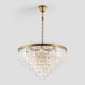 Falria Multi - Tier Clear/Smoke Crystal Round Chandelier - Camilalamps - CA - LI2024 - C5703
