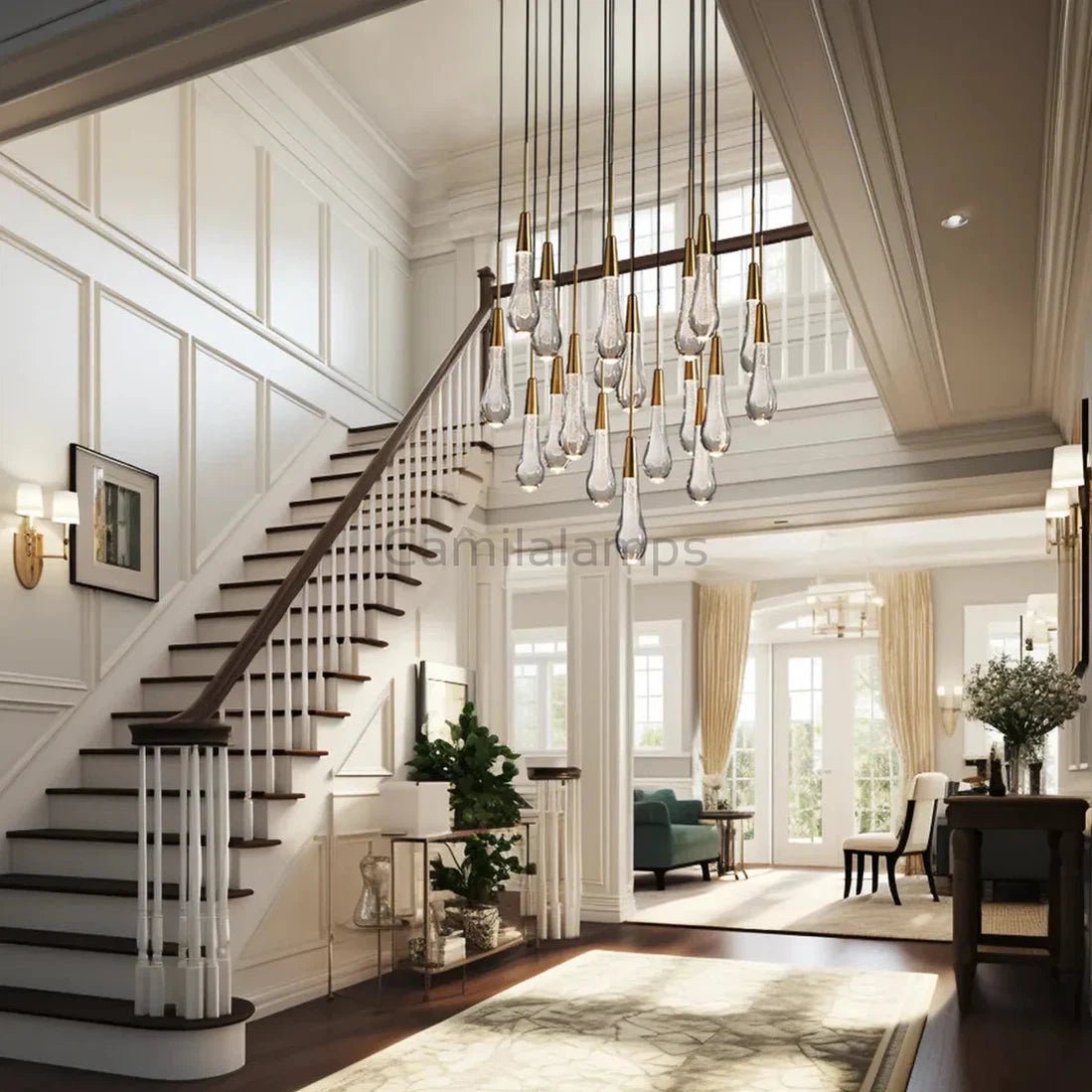 Solitaire Round Chandelier 17"24"36"58" - Camilalamps - SOLI36 - 3N