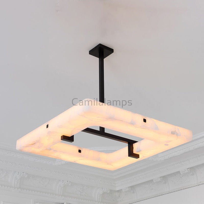 Modern Square Alabaster Chandelier - Camilalamps - Moder - 1311 - 1
