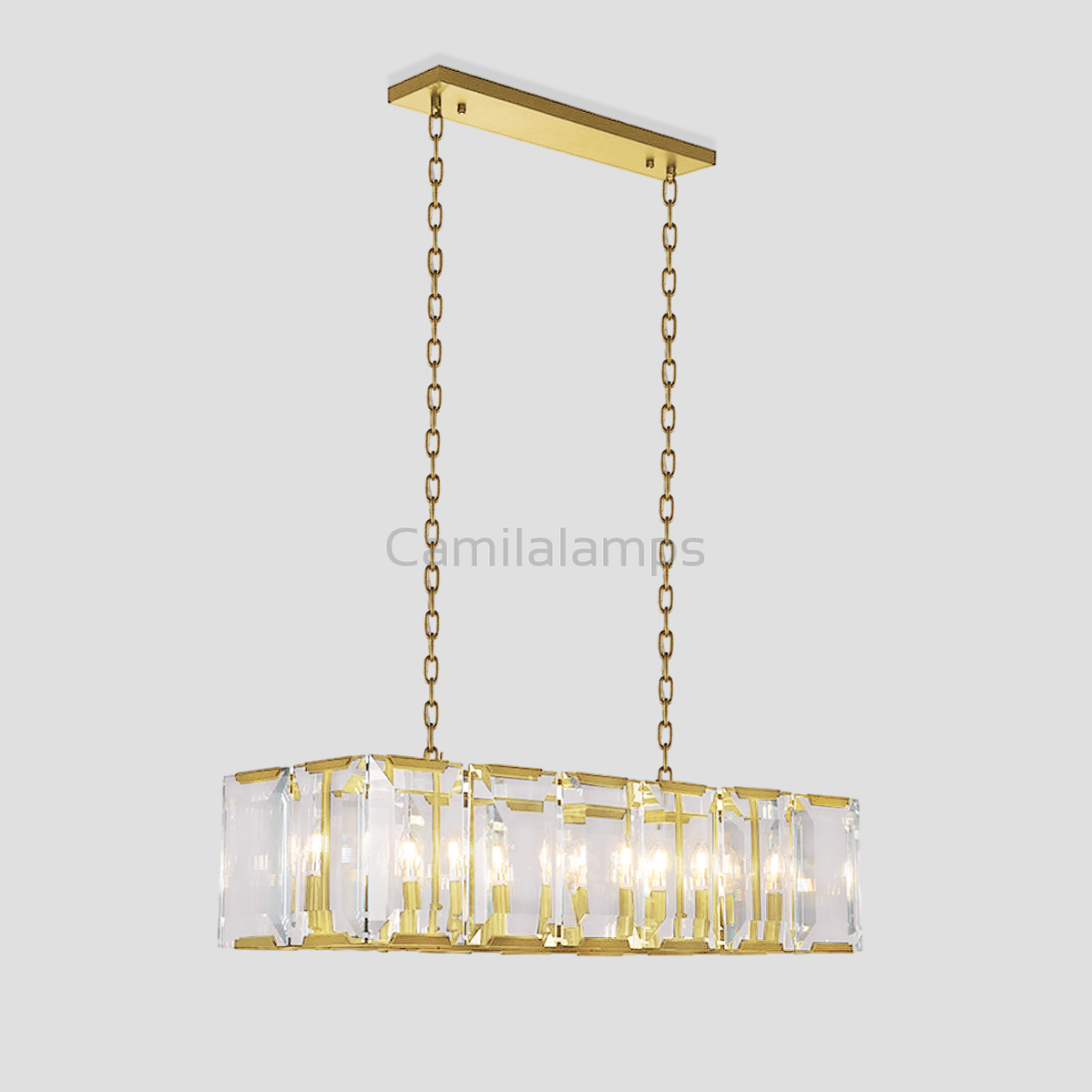 Apricity Crystal Rectangular Chandelier - Camilalamps - CA - LI2024 - C5835