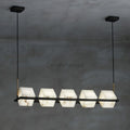 Alabaster Square Box Chandelier with 4/5/6/8/9 heads - Camilalamps - Alaba - 1635 - 9 Hea - Brass - 5