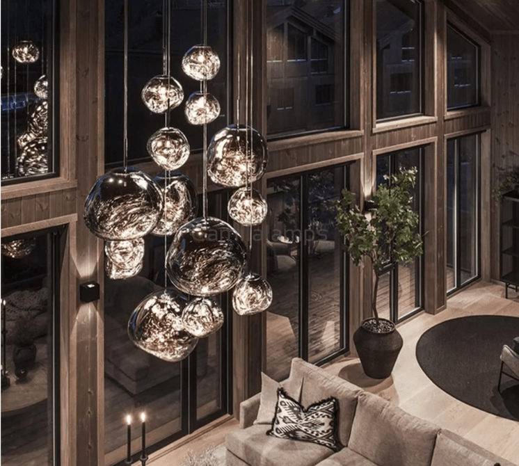 Custom Lava Glass Chandelier - Camilalamps - CA - CZLAVA - 1