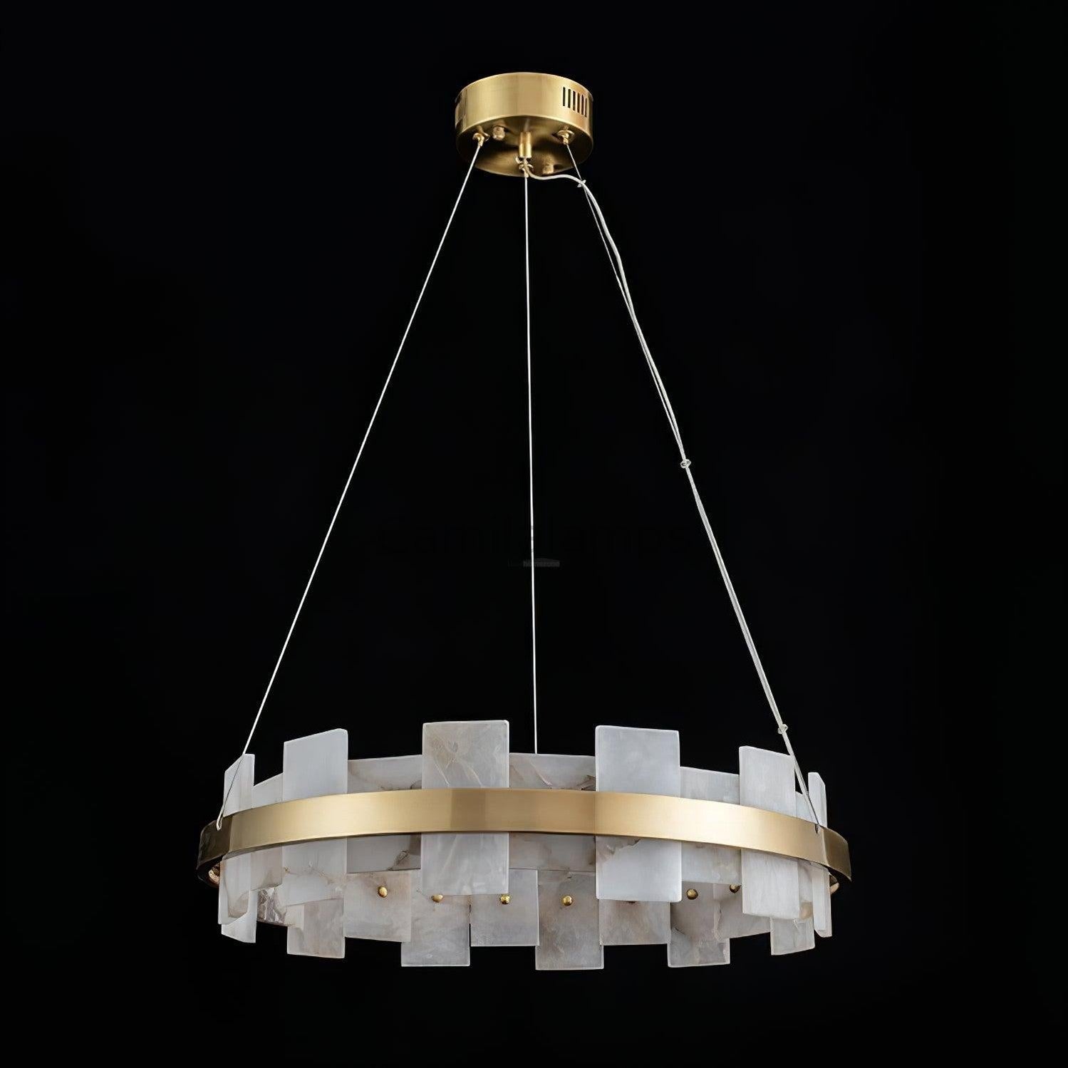 Alabaster Halo Chandelier 23.6''31.5'' - Camilalamps - Alaba - 1860 - Model - Brass - 3