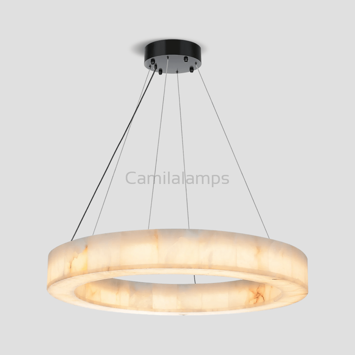 Alabaster Halo Ring Chandelier - Camilalamps - CA - LI2024 - C5555