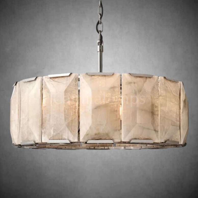 Harlow Calcite Round Chandelier - Camilalamps - QWE - 90