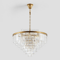 Falria Multi - Tier Clear/Smoke Crystal Round Chandelier - Camilalamps - CA - LI2024 - C5701