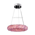 Derek Modern Pink Crystal Cluster Round Chandelier - Camilalamps - ILM1072