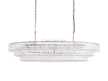 Ghiaccio Oval Chandelier 54"65"