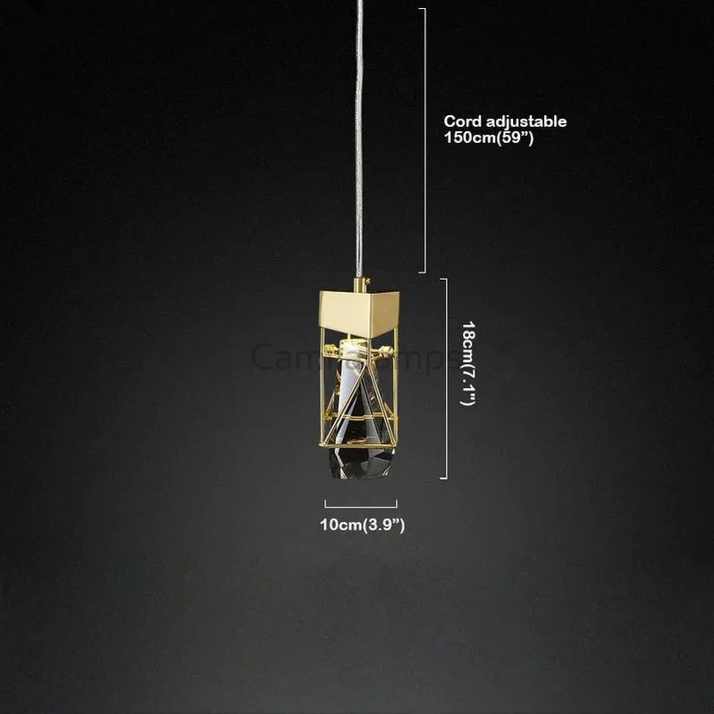 Riley Modern Crystal Pendant 1 Lights - Camilalamps - P - RMCP1S1
