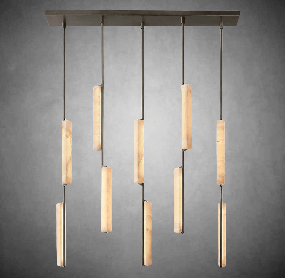 Aurivox Alabaster Linear Chandelier - Camilalamps - CA - CH - 3127