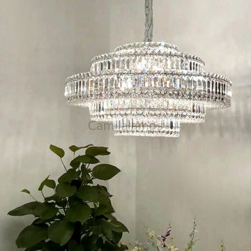 Luxury Cake Shape Living Room Crystal Chandelier - Camilalamps - CAM1728