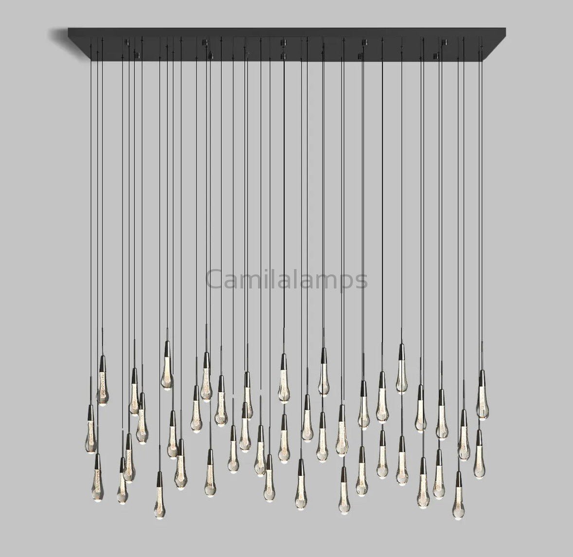 Solitaire Linear Chandelier 37"50"60"70"87"120" - Camilalamps - CA - 1ZA0025