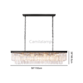 Odeon Crystal 2 - Layer Rectangle Chandelier - Camilalamps - CA0134