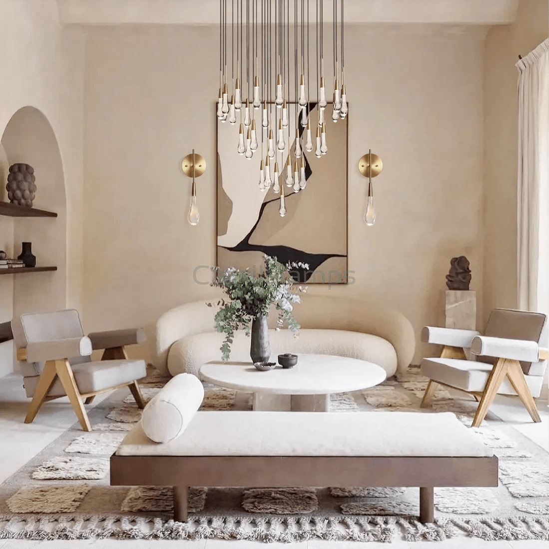 Solitaire Round Chandelier 17"24"36"58" - Camilalamps - SOLI36 - 3N