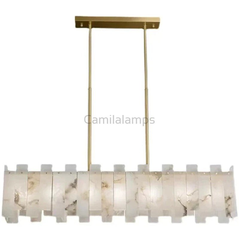 Selene Alabaster Linear Modern Chandelier - Camilalamps - CAM - SE - 01