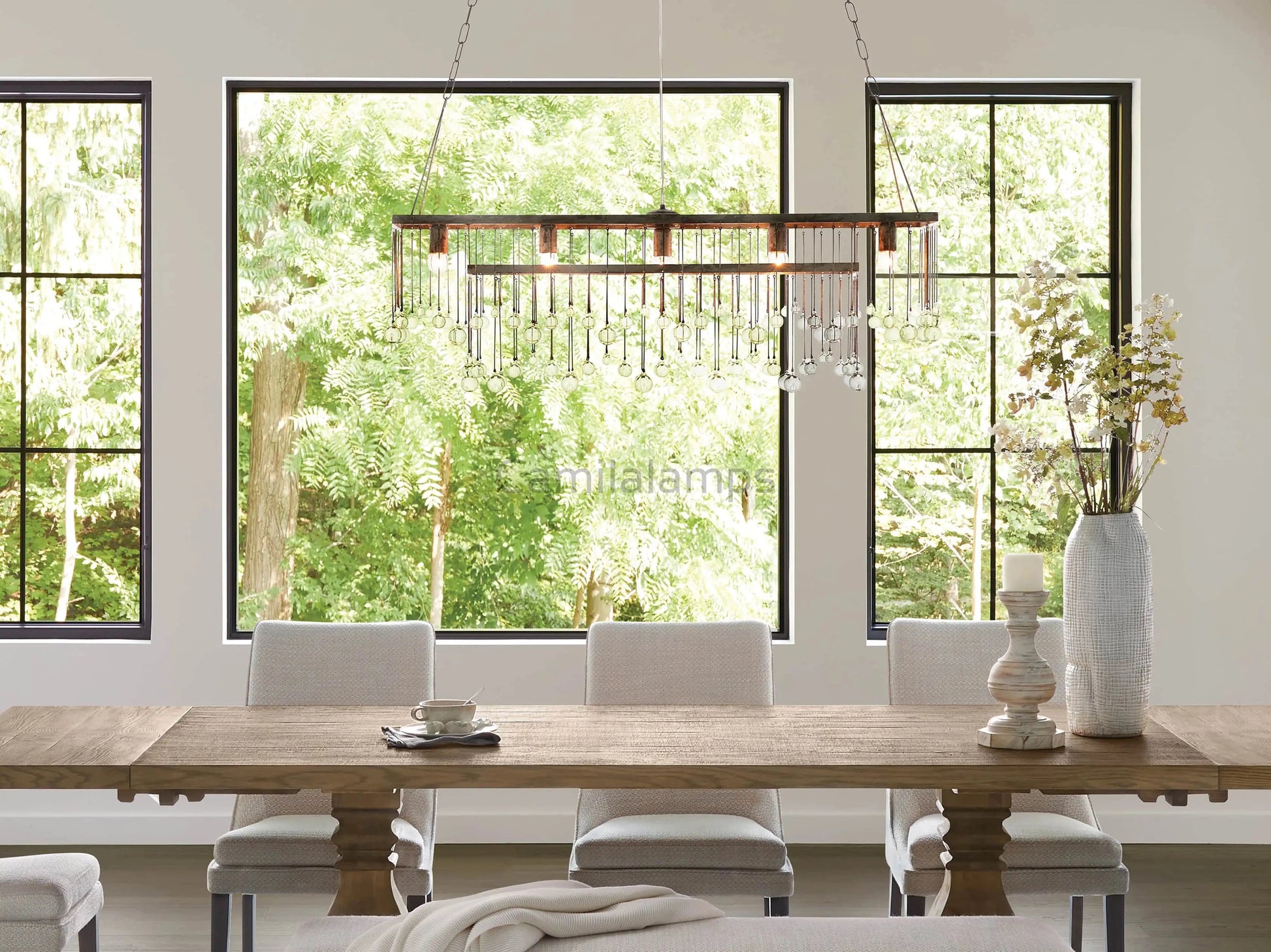 Aubrey Rectangular Chandelier 47''60'' - Camilalamps - CA - 636H582