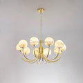 Aurelian Alabaster Globe Chandelier with 6/8/10/12 heads - Camilalamps - Aurel - 1760 - 10 He - Brass - 3