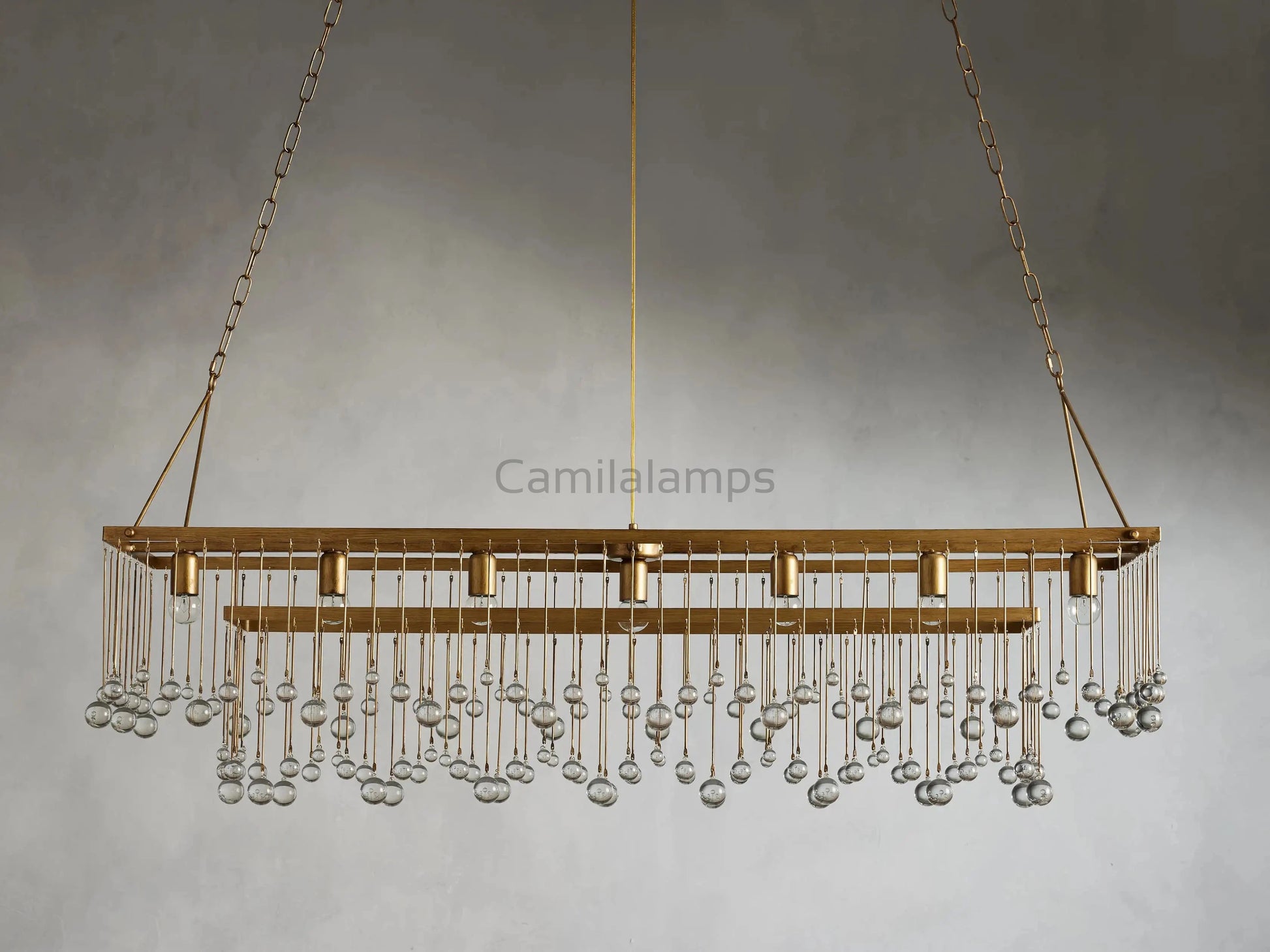 Aubrey Rectangular Chandelier 47''60'' - Camilalamps - CA - 636H582