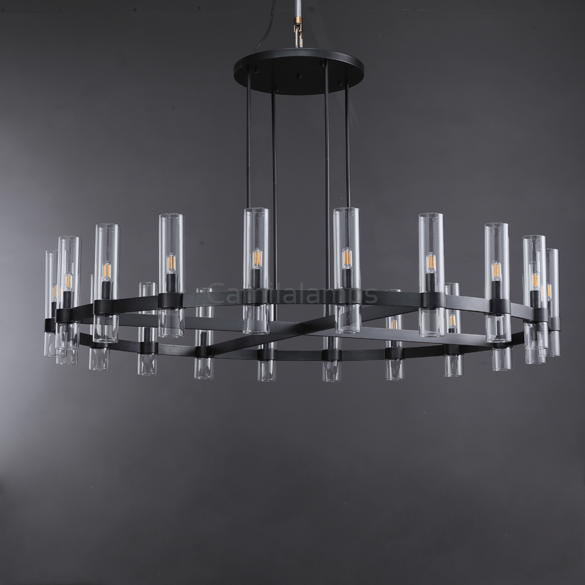 Lavelle Round Glass Chandelier 60" - Camilalamps - CA - LA2023 - R0004