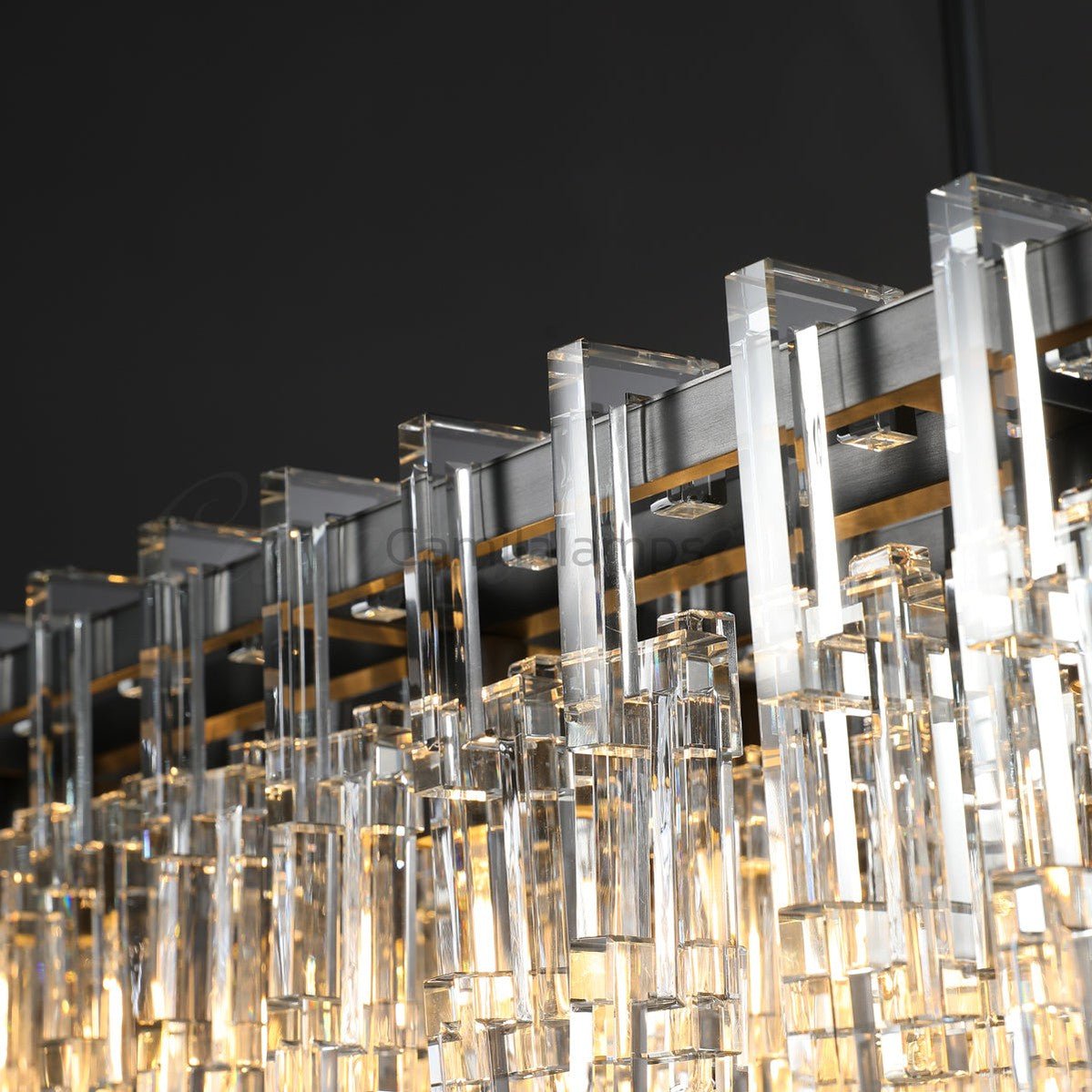 Marigan Elegant Rectangular K9 Crystal Chandelier 60" - Camilalamps - CAM1007