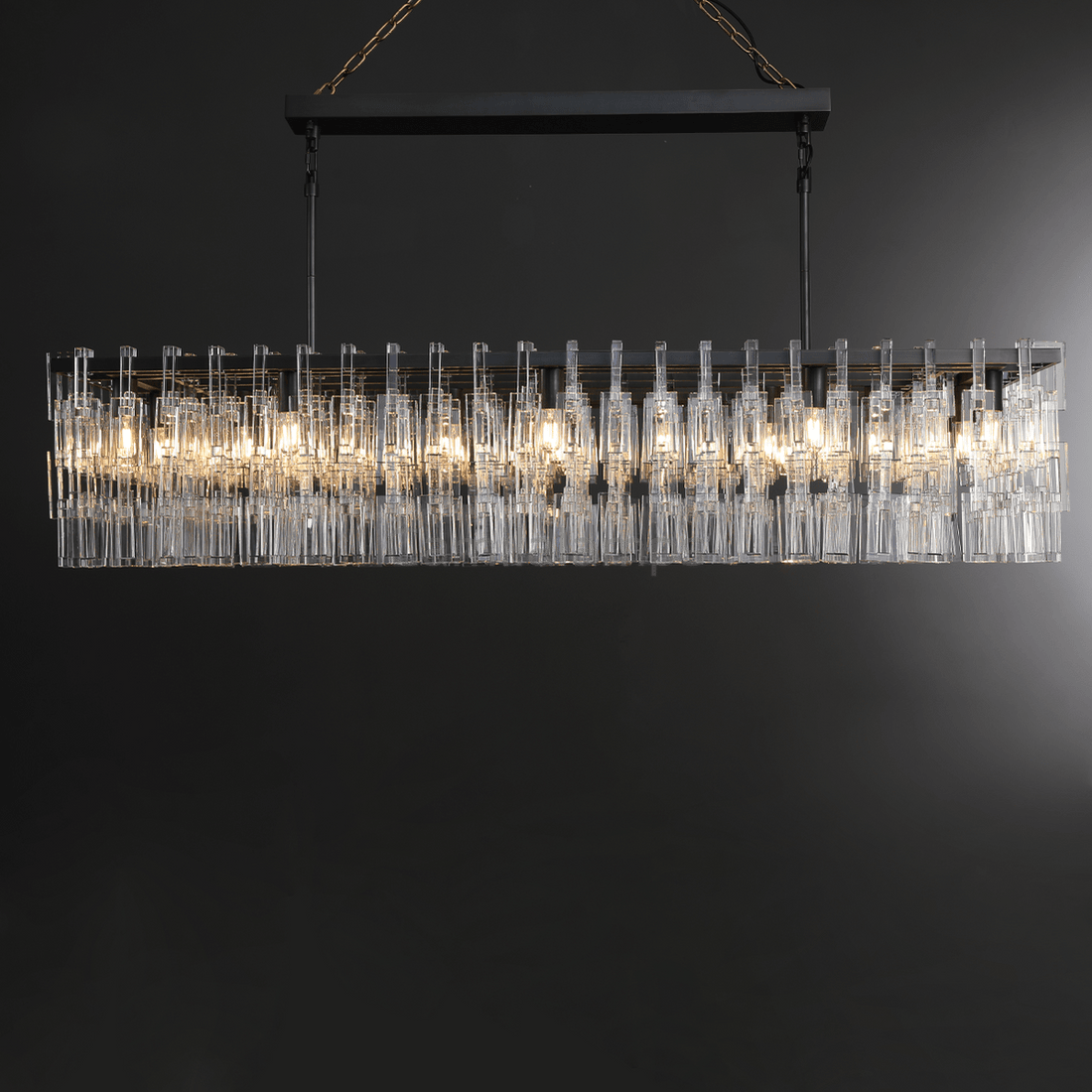 Marigan Elegant Rectangular K9 Crystal Chandelier 60" - Camilalamps - CAM1007