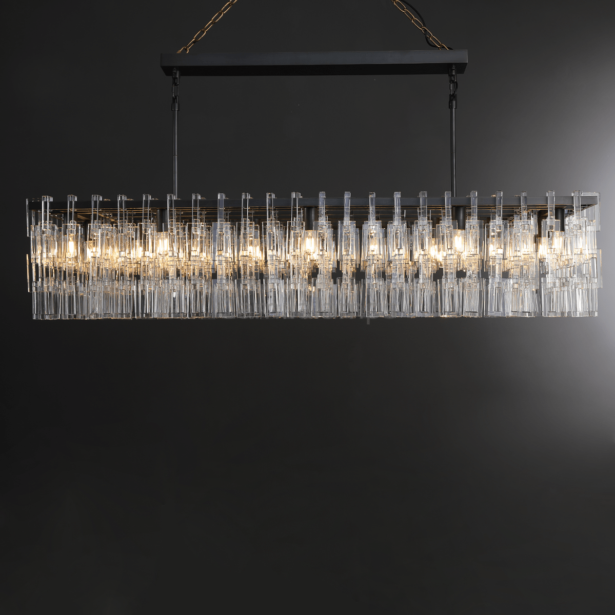 Marigan Elegant Rectangular K9 Crystal Chandelier 60" - Camilalamps - CAM1008