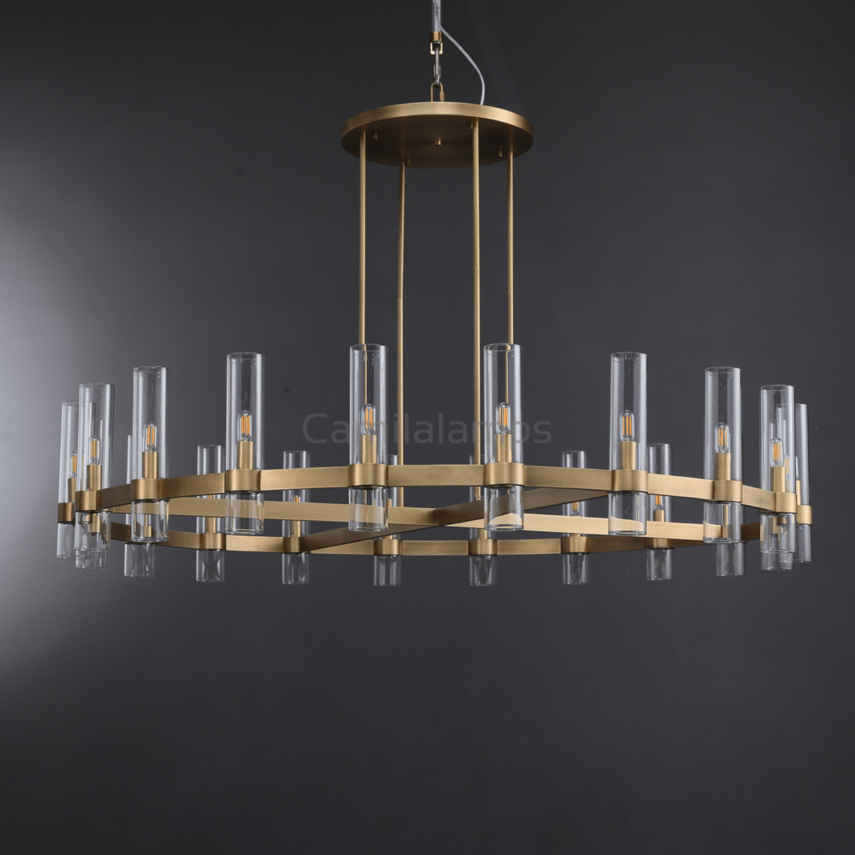 Lavelle Round Glass Chandelier 60" - Camilalamps - CA - LA2023 - R0004