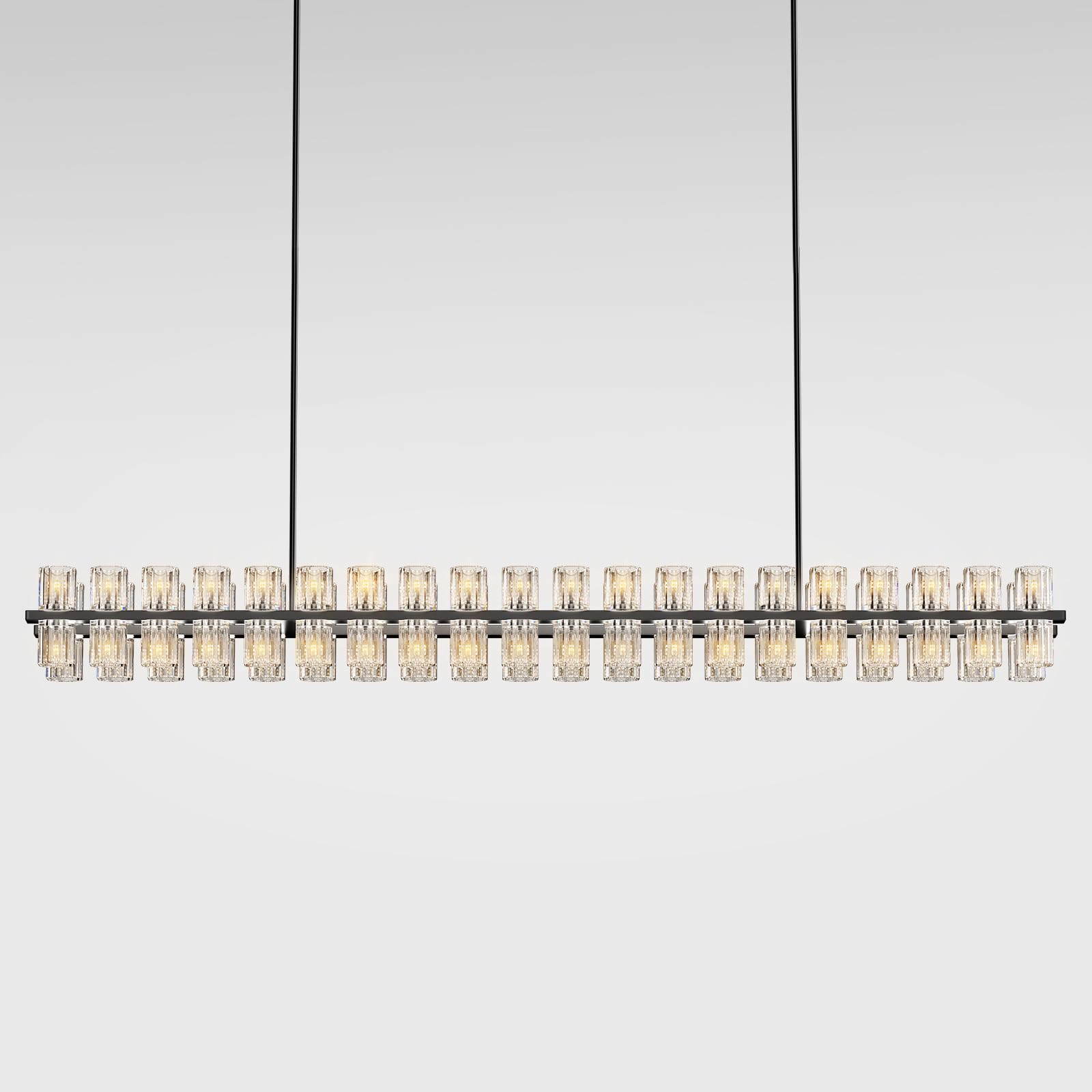 Modern 36" Gold Round Chandelier Light Fixture, K9 Crystal Chandeliers for Dining Room, Living Room, Dining Room Chandeliers Over Table, Chandelier for Bedroom, Foyer, Includes 36XG4 Bulbs - Camilalamps - B0DBW2LWCR