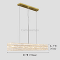 Pluto Halo Rectangular Crystal Chandelier - Camilalamps - CA - LI2024 - C5566