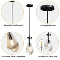 Raindrop Pendant Lights Set of 2,Kitchen Island Hanging Light Fixtures, Modern Art Raindrop Clear Solid Glass Chandelier for Dining Room for Porch, Corridor, Living Room - Camilalamps - B0CSPP5CY4