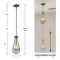Raindrop Pendant Lights Set of 2,Kitchen Island Hanging Light Fixtures, Modern Art Raindrop Clear Solid Glass Chandelier for Dining Room for Porch, Corridor, Living Room - Camilalamps - B0CSPP5CY4