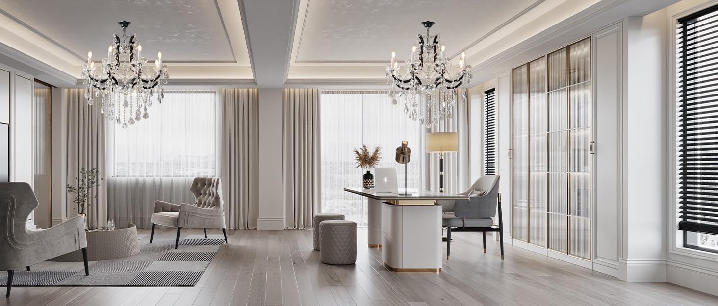 Large Gold Crystal Chandelier Light Fixtures - 24 Lights Modern Crystal Chandeliers for Hotel, Lobby, Foyer, Entryway Hall, Staircase High Ceiling Chandelier 2 Layers - Camilalamps - B0F93R7H6W