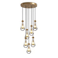 Raindrop Pendant Lights Set of 2,Kitchen Island Hanging Light Fixtures, Modern Art Raindrop Clear Solid Glass Chandelier for Dining Room for Porch, Corridor, Living Room - Camilalamps - B0BYRVF3LZ