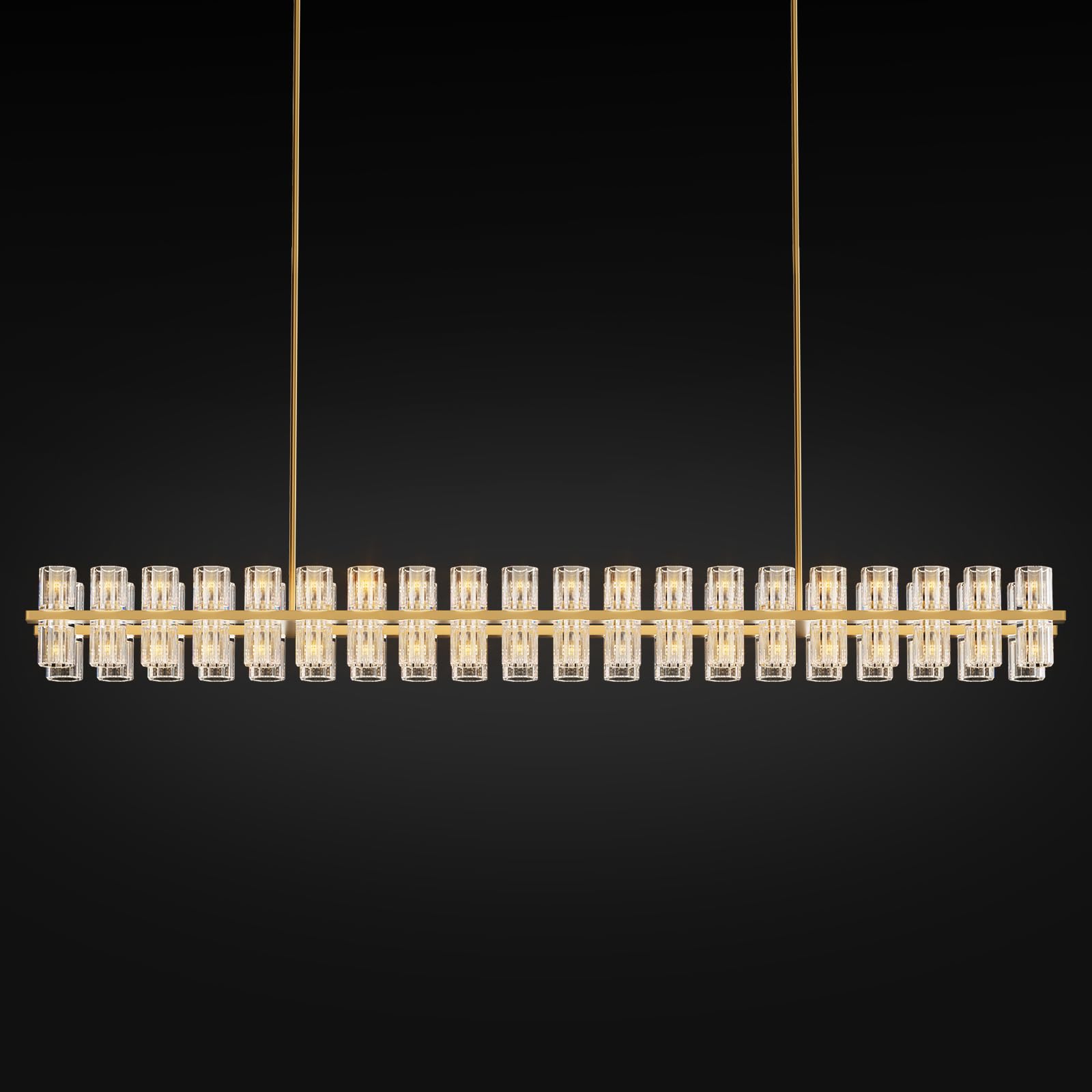 Modern 36" Gold Round Chandelier Light Fixture, K9 Crystal Chandeliers for Dining Room, Living Room, Dining Room Chandeliers Over Table, Chandelier for Bedroom, Foyer, Includes 36XG4 Bulbs - Camilalamps - B0DBW2NMSN