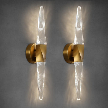20.8" Black Crystal Wall Sconce, K9 Crystal Wall Light Fixture, Dimmable LED Bathroom Vanity Lighting for Bedroom, Hallway, Living Room - Camilalamps - B0FL6VQVW1