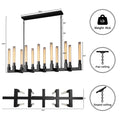Modern Glass Tube Gold Pendant Lights – Adjustable 4 - Light Chandelier for Kitchen Island, Dining Room, Bedroom – Farmhouse & Contemporary Style with Included Bulbs - Camilalamps - B0F6YLDZVZ
