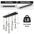 Raindrop Pendant Lights Set of 2,Kitchen Island Hanging Light Fixtures, Modern Art Raindrop Clear Solid Glass Chandelier for Dining Room for Porch, Corridor, Living Room - Camilalamps - B0CSPP5CY4