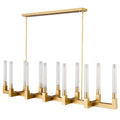 Modern Glass Tube Gold Pendant Lights – Adjustable 4 - Light Chandelier for Kitchen Island, Dining Room, Bedroom – Farmhouse & Contemporary Style with Included Bulbs - Camilalamps - B0F6JQPR2M