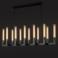 Modern Glass Tube Gold Pendant Lights – Adjustable 4 - Light Chandelier for Kitchen Island, Dining Room, Bedroom – Farmhouse & Contemporary Style with Included Bulbs - Camilalamps - B0F9NCSVTQ