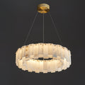 Celestial Alabaster Round/Square Chandelier - Camilalamps - Celes - 1724 - Long - Brass - Three - 7