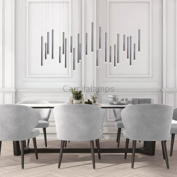 Bellini Rectangular Tubular Pendant Light Chandelier - Camilalamps - STPL3222 - RC - 28