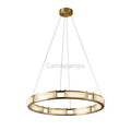Qatar Alabaster Round Chandelier - Camilalamps - Qatar - 1418 - ? 31. - Brass - Warm - 5