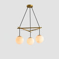 Miira Alabaster Chandelier with 3/6/8 heads - Camilalamps - Miira - 1606 - 3 hea - Brass - 1