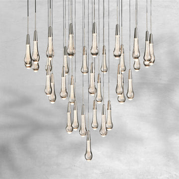 Solitaire Round Chandelier 17"24"36"58"