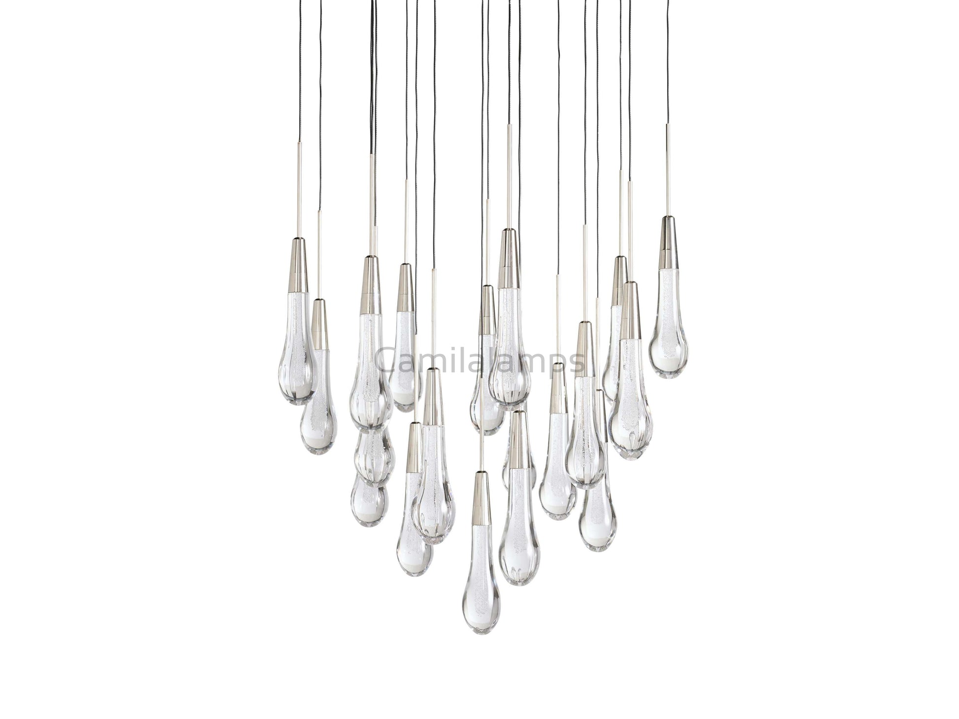 Solitaire Round Chandelier 17"24"36"58" - Camilalamps - SOLI36 - 3N