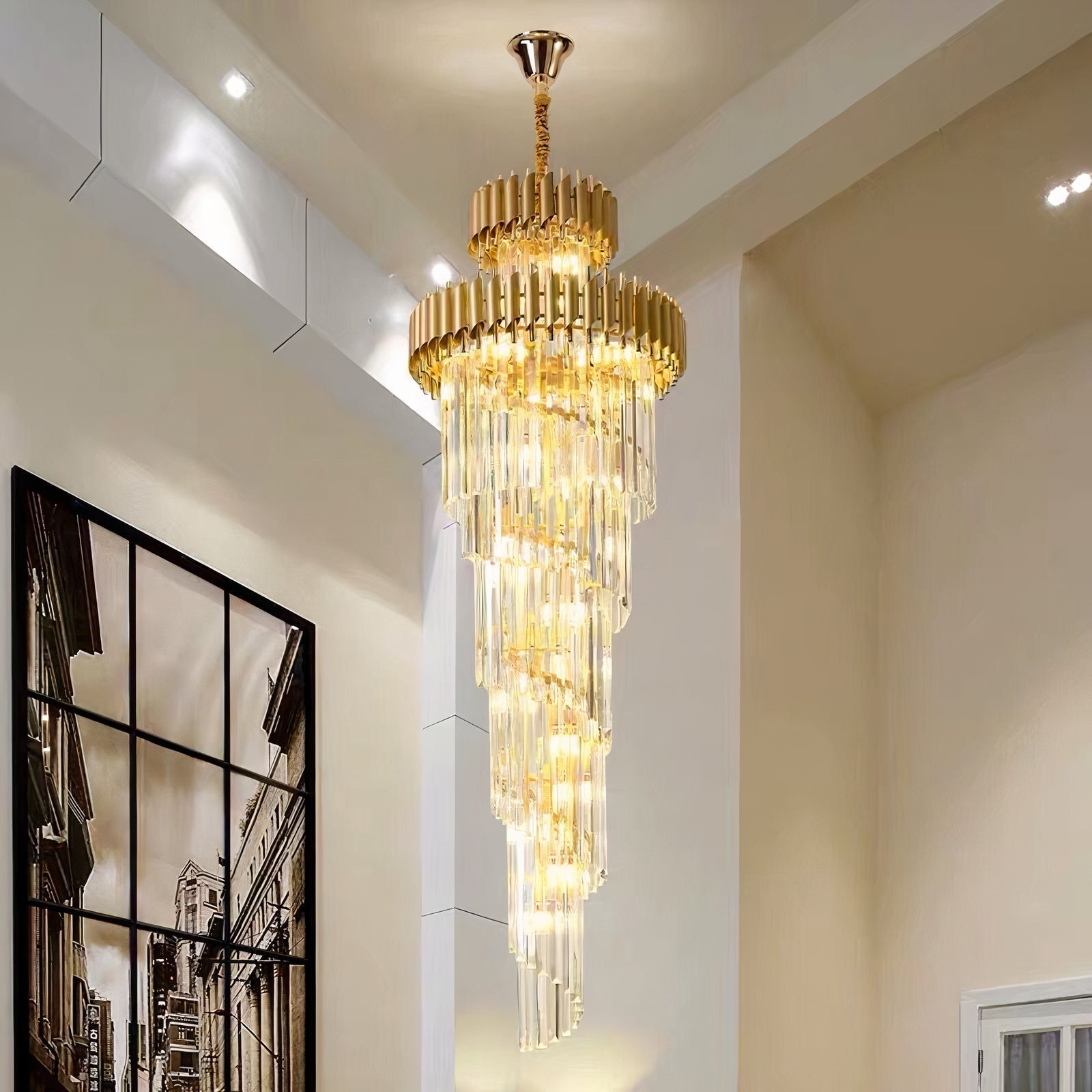 Harper Multiple Tier Crystal Chandelier For Staircase - Camilalamps - CAM1700