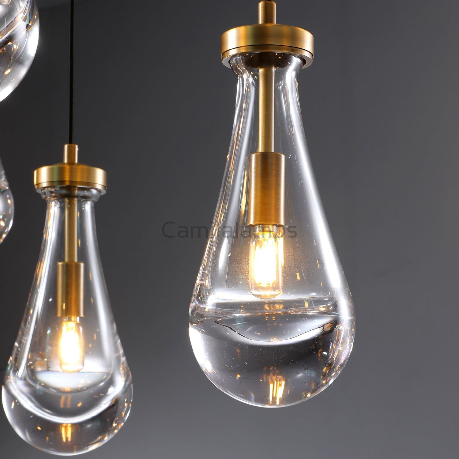 Raindrop Glass Linear Chandelier 54" - Camilalamps - CA - CH10154 - 1